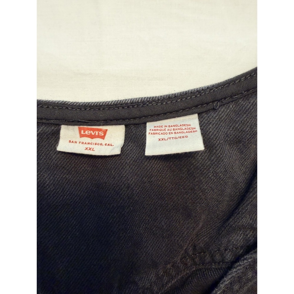 Levi's‎ Dress Womens 2XL Gray Denim Button Front Sleeveless A Line Belted - Picture 6 of 10